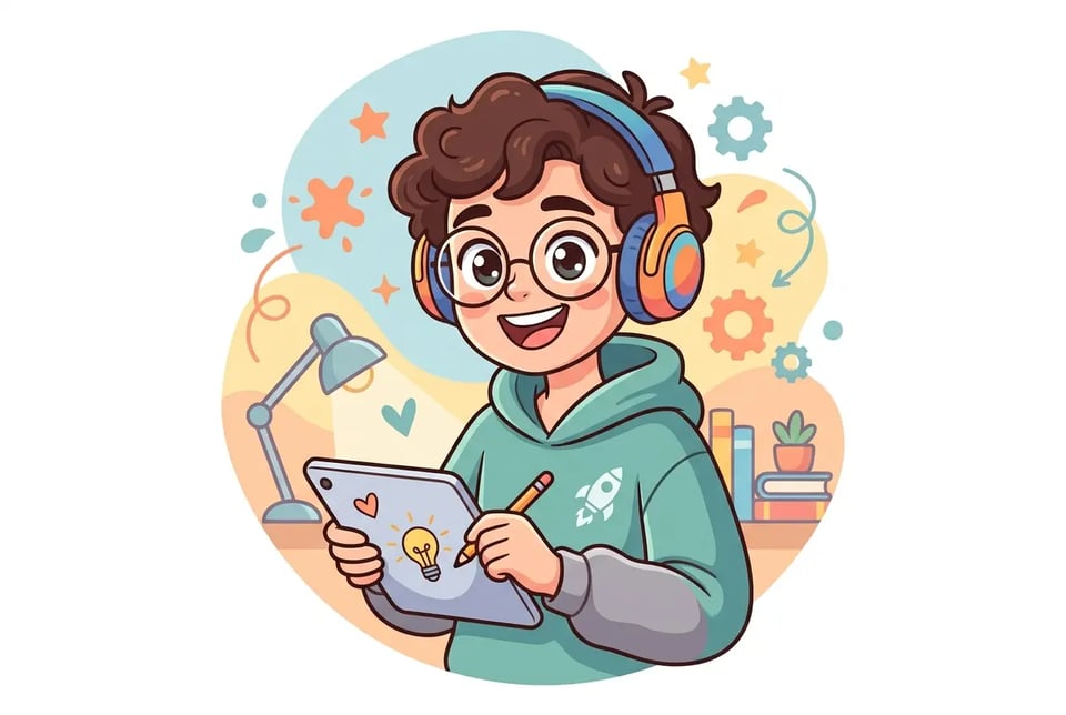 Ilustración en estilo cartoon para avatares de personajes divertidos