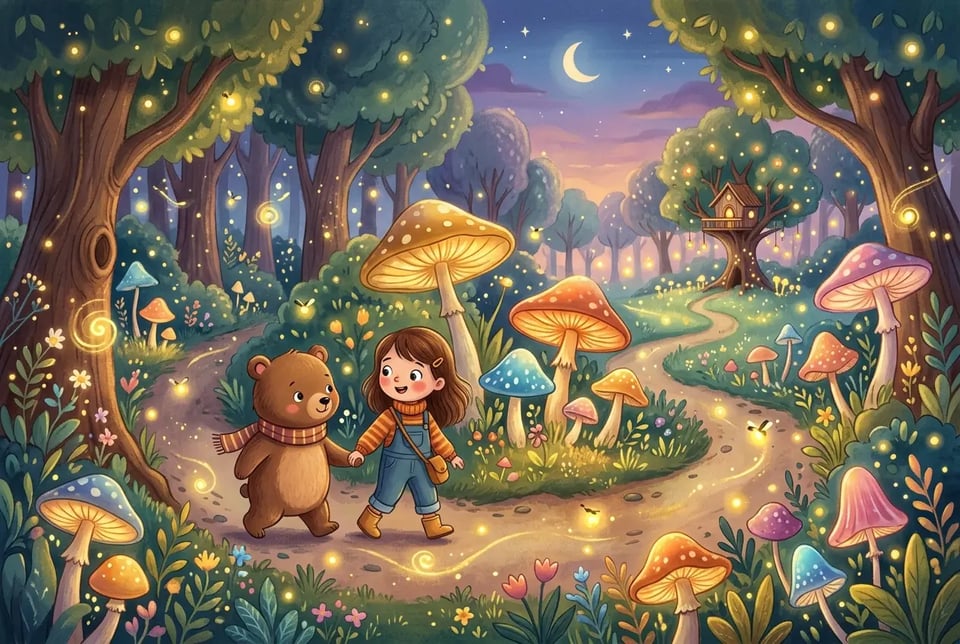 Ilustración de cuento infantil para escenas de cuentos