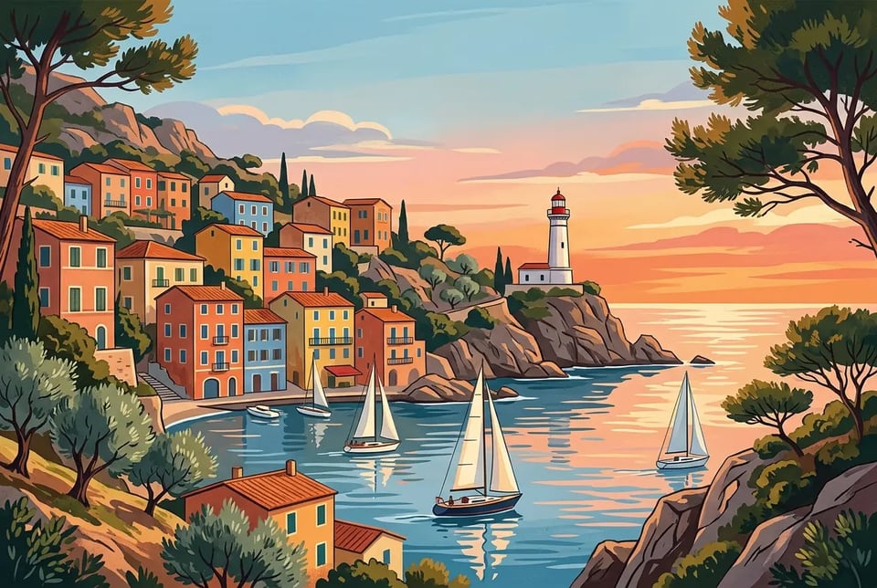 Ilustración de póster vintage para arte de viajes y eventos