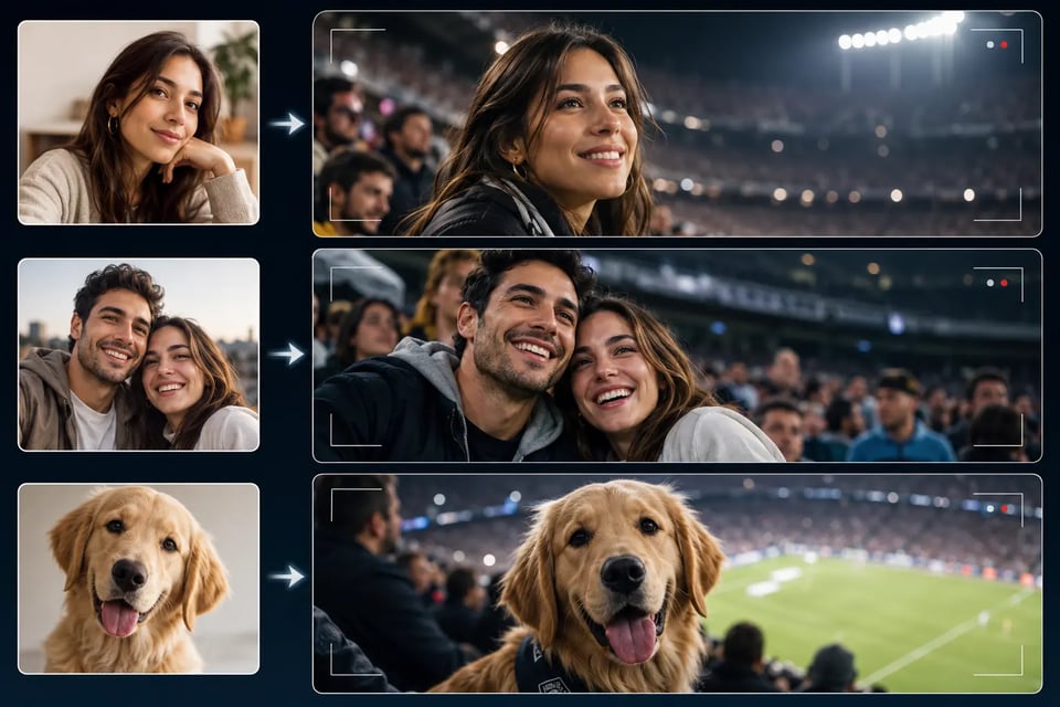 Make Personal Photos Feel Like Real AI Sports Broadcast Screenshots