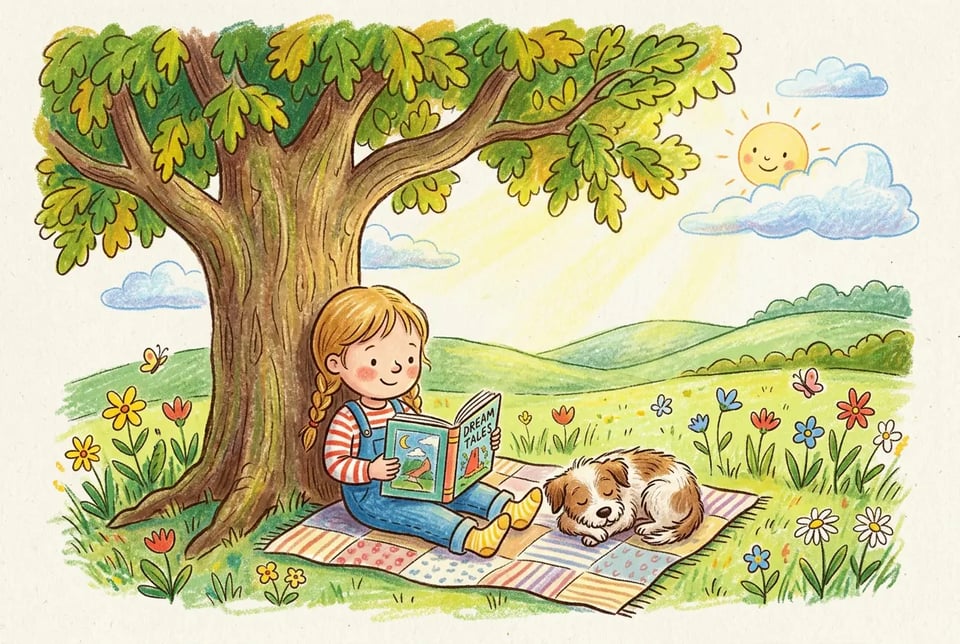 Crayon Kids Book Illustration