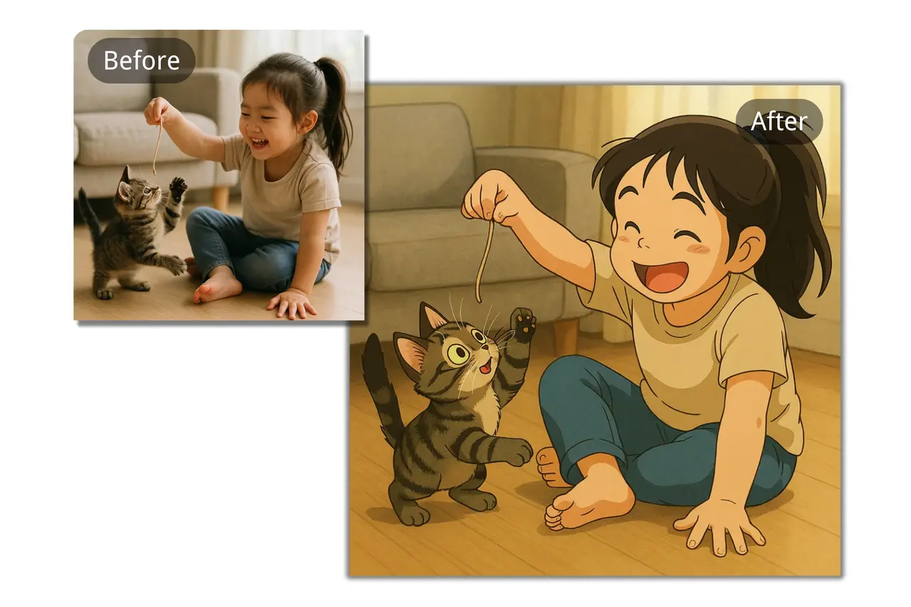 多样艺术风格,包含 Ghibli AI 风格